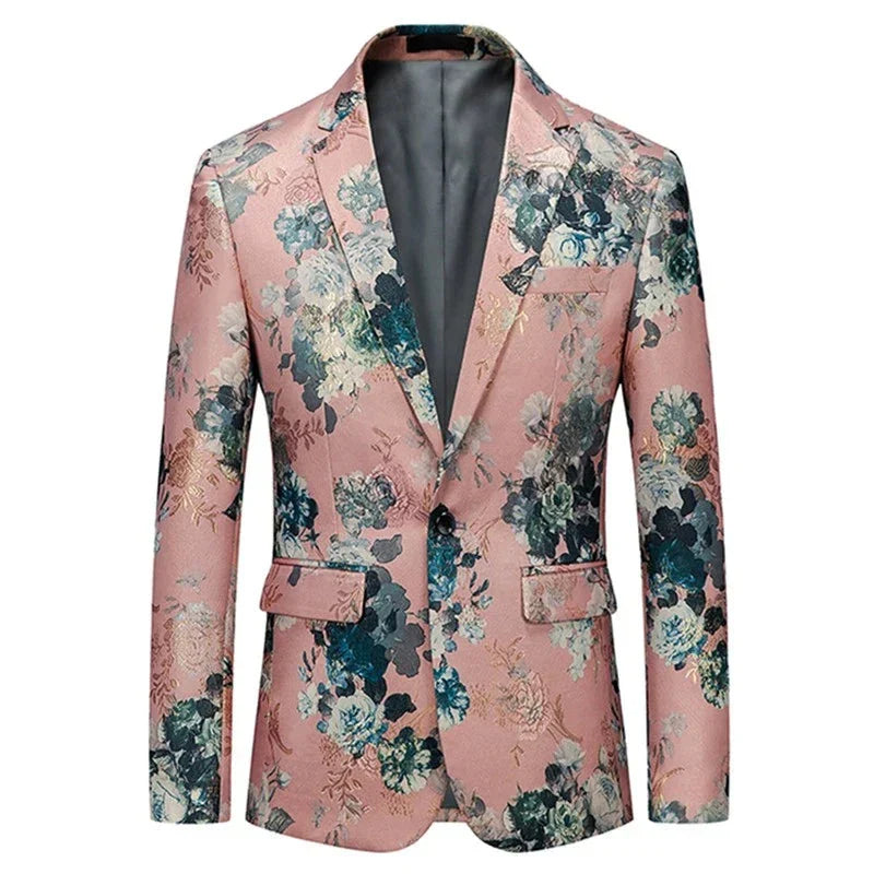 WW | Eleganter Blumen Blazer Für Herren Der Perfekte Statement Look