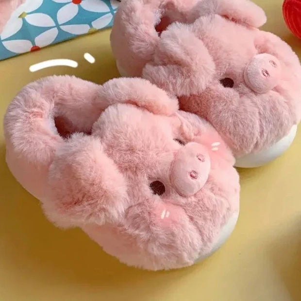 WW | Flauschige Schwein Hausschuhe