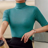 WW | Ultra-Dünner Nahtloser Rollkragenpullover