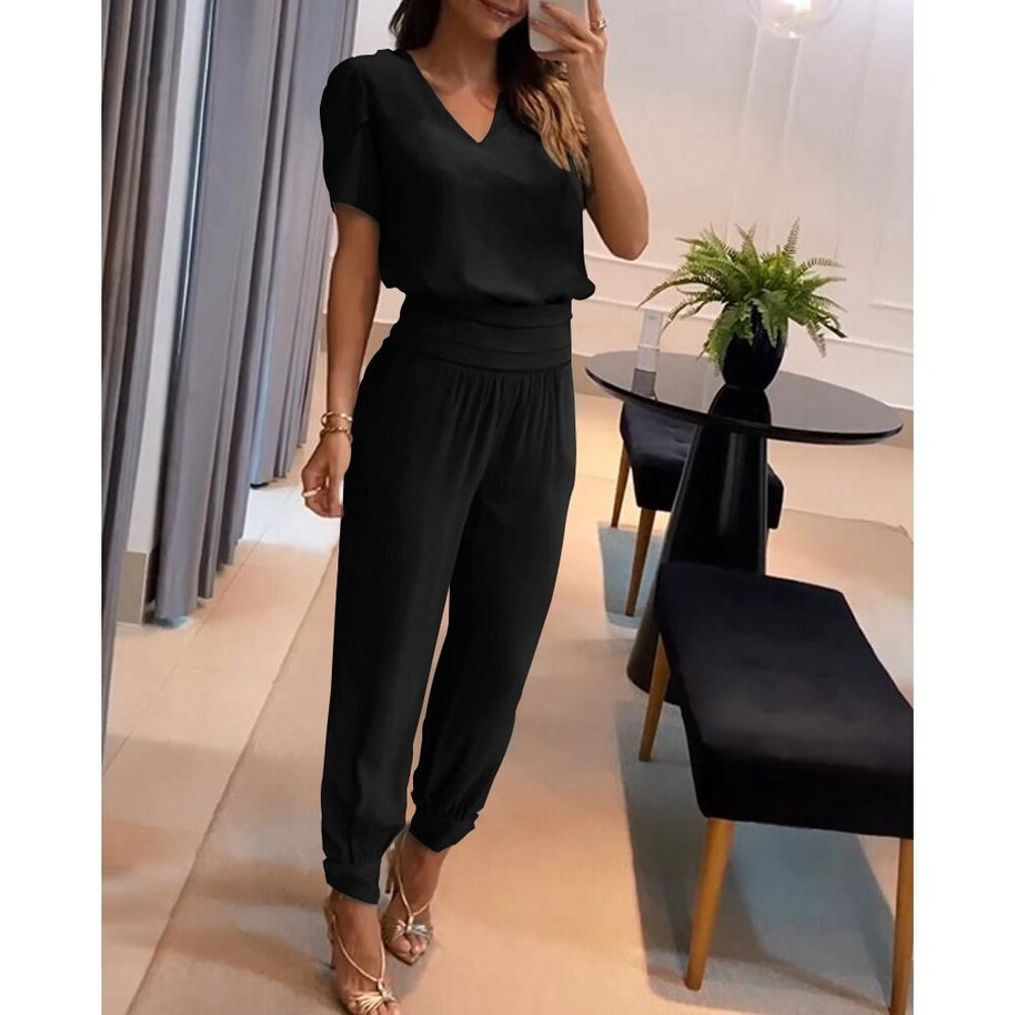 WW | V-Ausschnitt Jumpsuit Für Damen