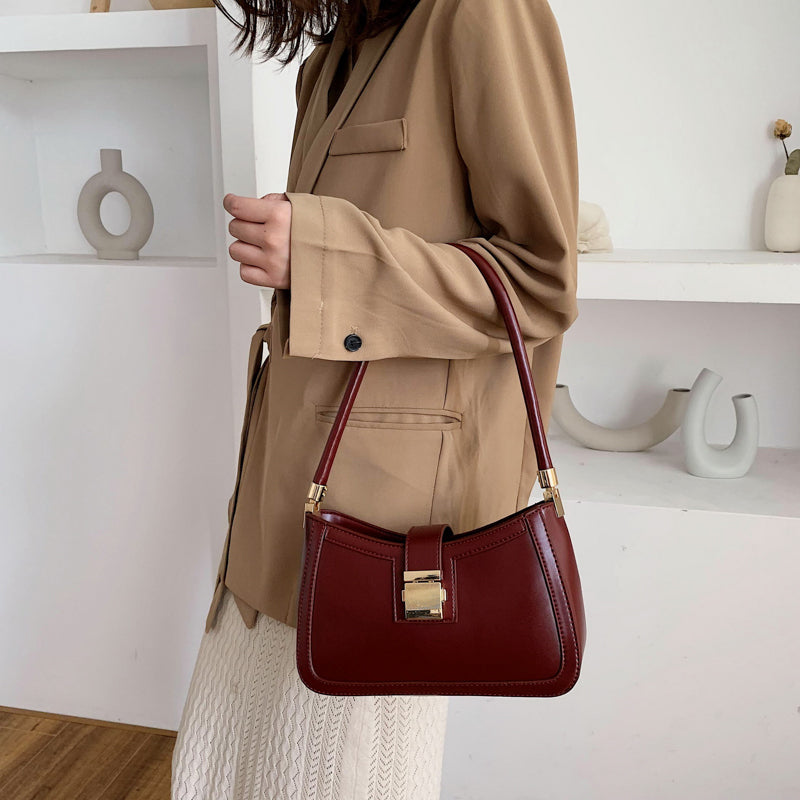 WW Stilvolle Linke Schultertasche | Damen Designer Handtasche mit Reißverschluss