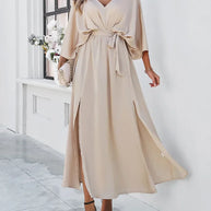 Veronica™ - Kleid mit V-Ausschnitt in lockerer Passform