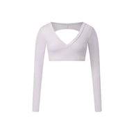WW | Sporttop mit langen Ärmeln und V-Ausschnitt für Damen