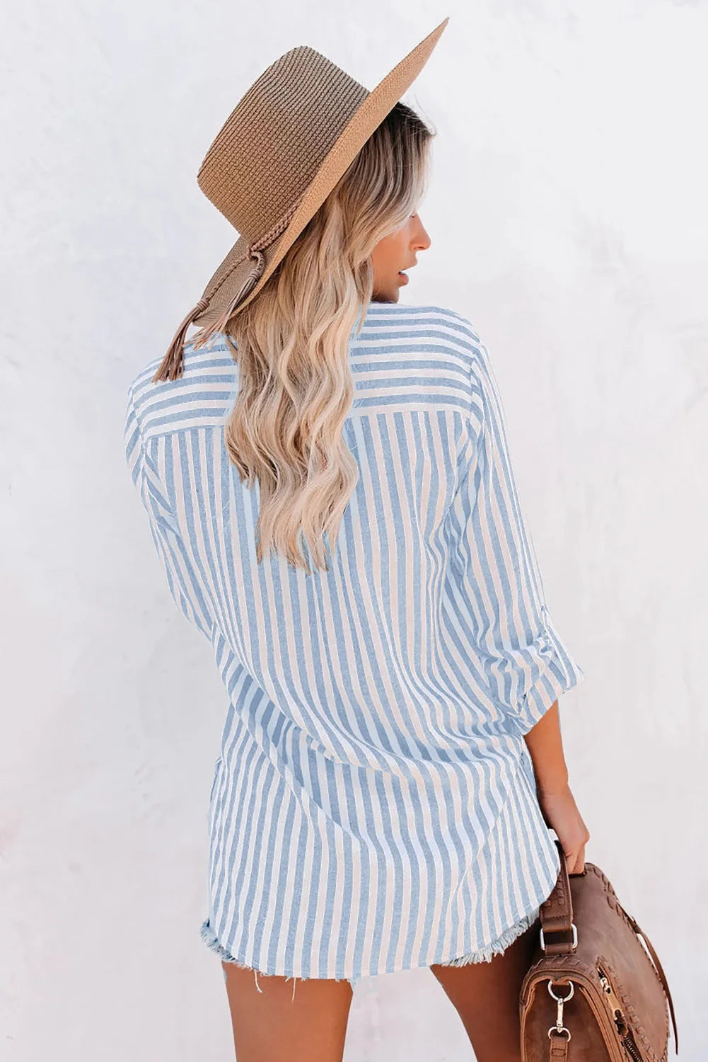 WW | Klassisch Gestreiftes Button Down Hemd Für Damen