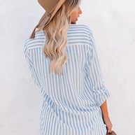 WW | Klassisch Gestreiftes Button Down Hemd Für Damen
