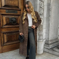 WW | Damen-Wintermantel aus Kunstwildleder