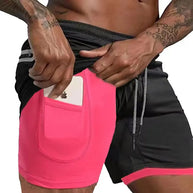 WW | Herren 2 in 1 Laufshorts Schnelltrocknend Für Sport Und Training Selfico
