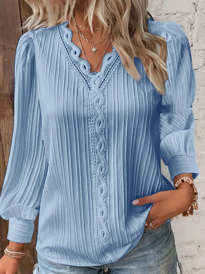 W&W Mode - Elegante Texturbluse