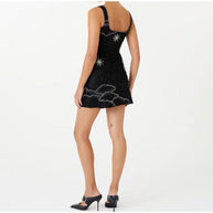 WW - Celestial Sparkle Minikleid Partykleid mit Mond- und Sternenverzierung