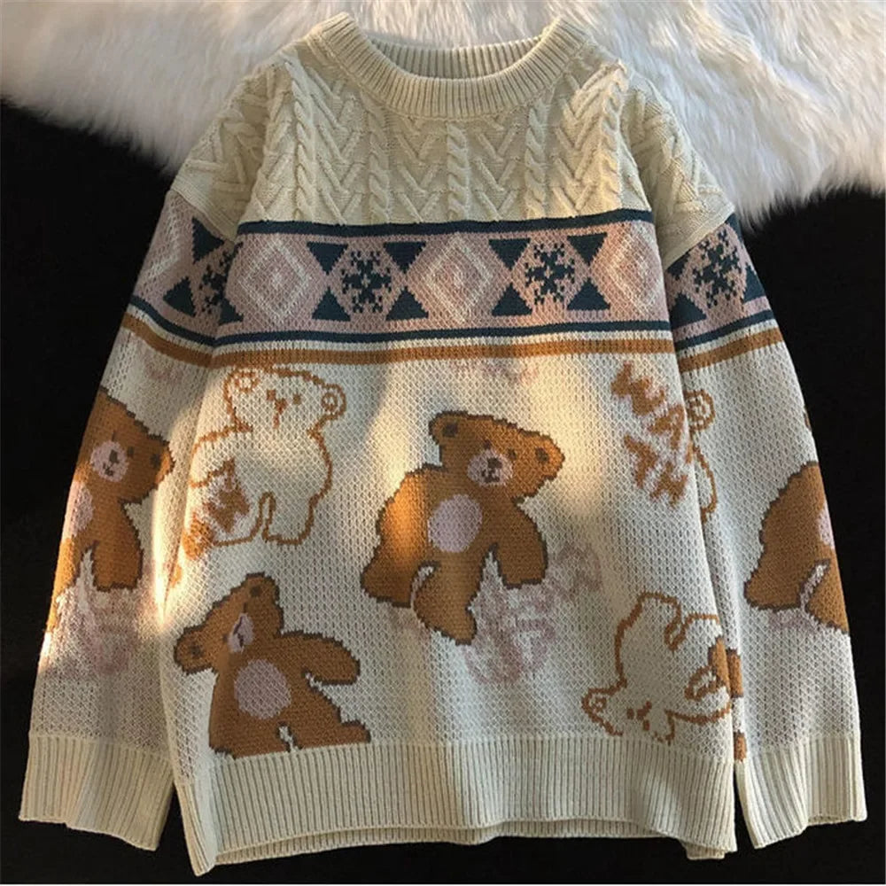 W&W Mode - Hässlicher Weihnachtspulli - Niedlicher Bärenpullover für Paare