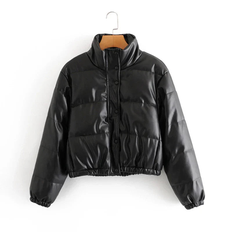 WW | Gepolsterte Lederjacke für Damen