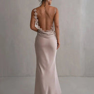 WW | Satin Kleid mit Blumen