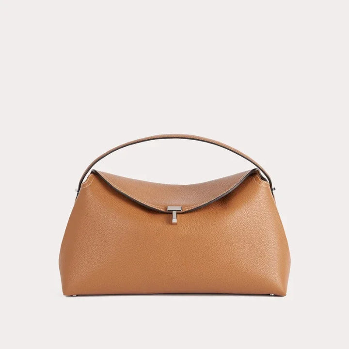 T-Lock-Handtasche mit Lederstruktur und zeitlosem Design