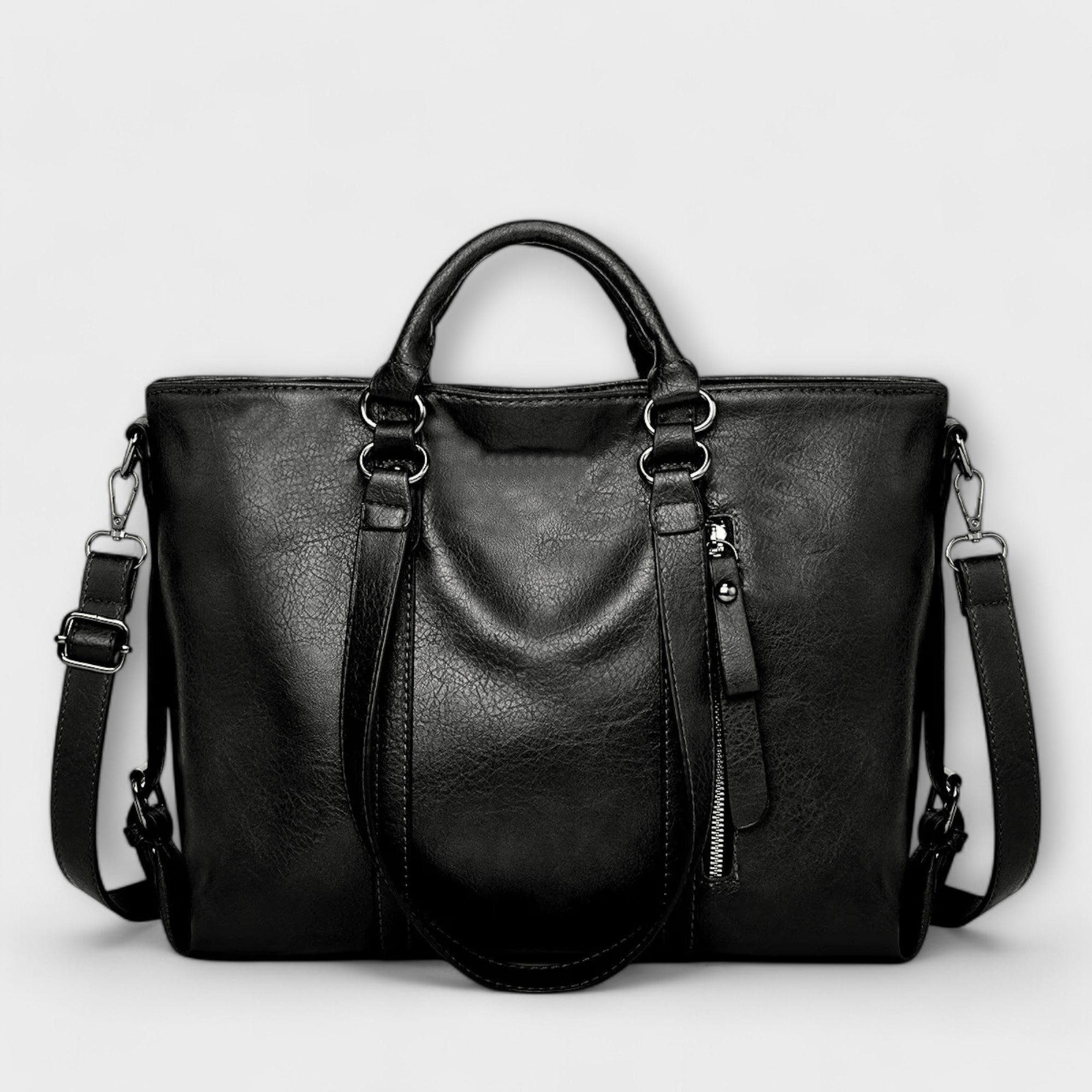 WW | Große Lederhandtasche