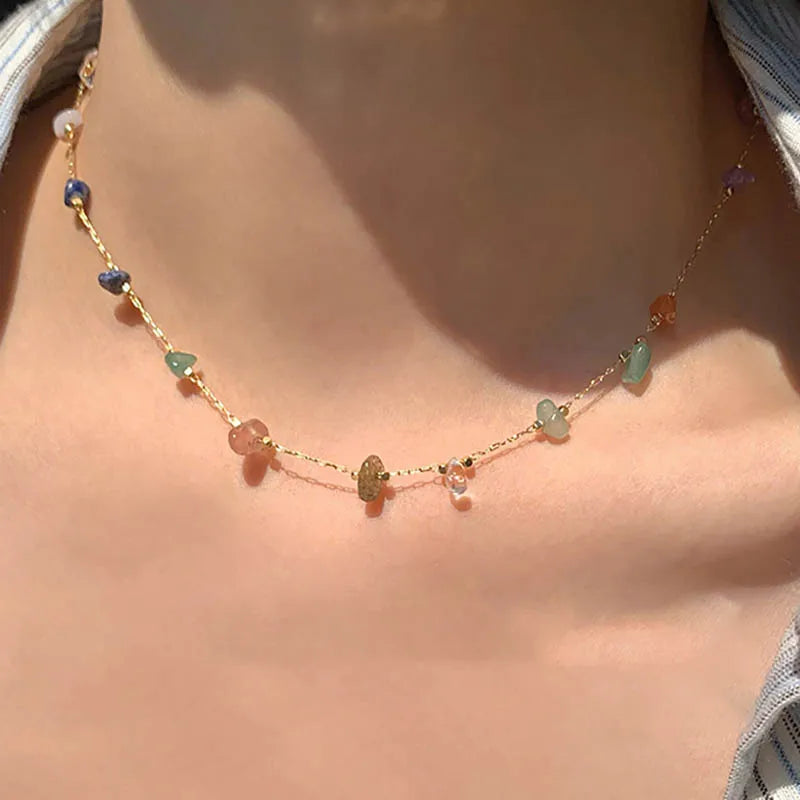 WW | Elegante Natur Edelstein Kette