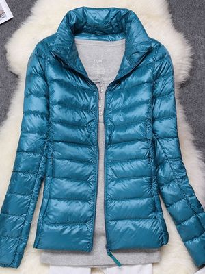 WW - Damen Ultraleichte Winddichte Daunenjacke