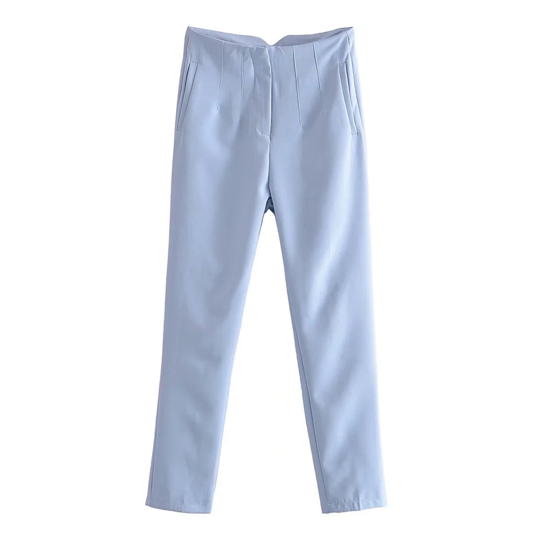 W&W Mode Vintage Hose mit geradem Reißverschluss und erhöhter Taille