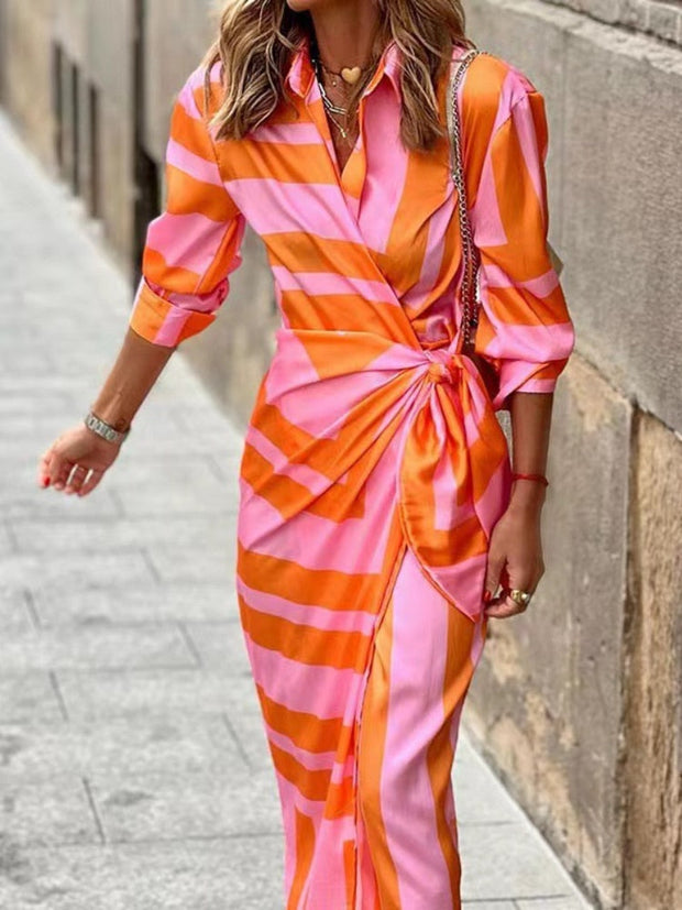 WW | Sommerkleid mit Gürtel und Kragen