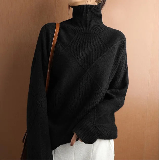 WW | ARGYLE ROLLNECK-PULLOVER