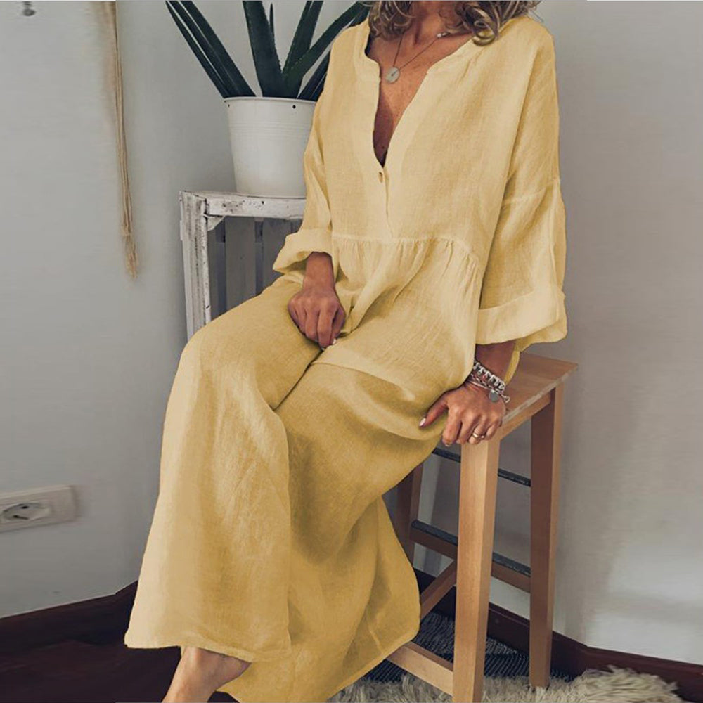 WW | Moreau Lange Kleid mit Transparentem Shirt
