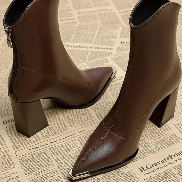 W&W Mode | Stiefel Mit Hohem Absatz Und Reißverschluss