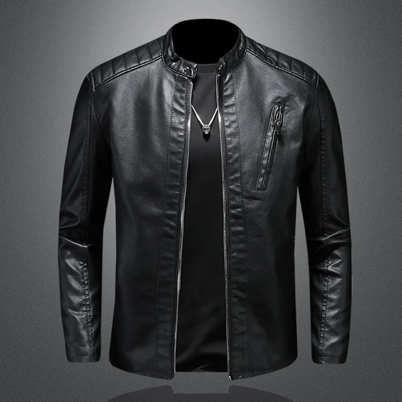 WW | Stilvolle Kurze Lederjacke Für Herren