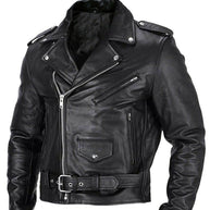 WW | Lederjacke für Herren | Slim Fit | Stehkragen | Winddichte Motorradjacke