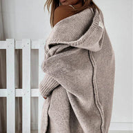 WW | Superweiche Gestrickte Strickjacke Mit Taschen Und Kapuze Für Damen