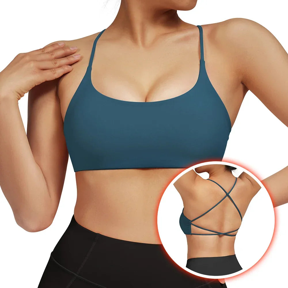 W&W Mode | Rückenfreier Stoßfester Fitness Sport Bh Mit Polstern Für Frauen