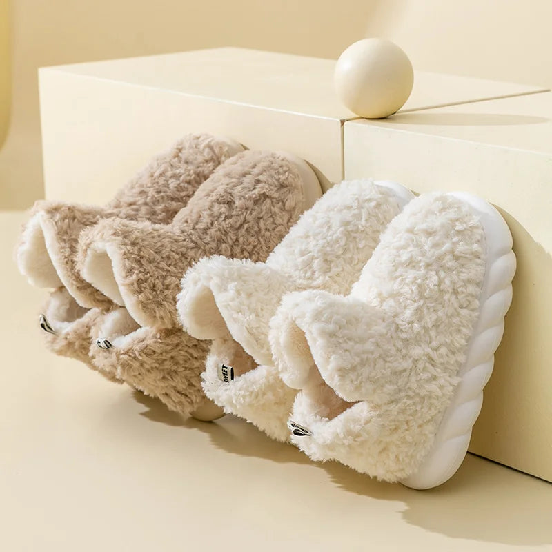 WW - Hausschuhe für Damen - Baumwolle, warm, für Herbst und Winter