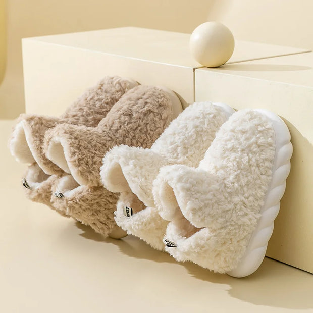 WW - Hausschuhe für Damen - Baumwolle, warm, für Herbst und Winter