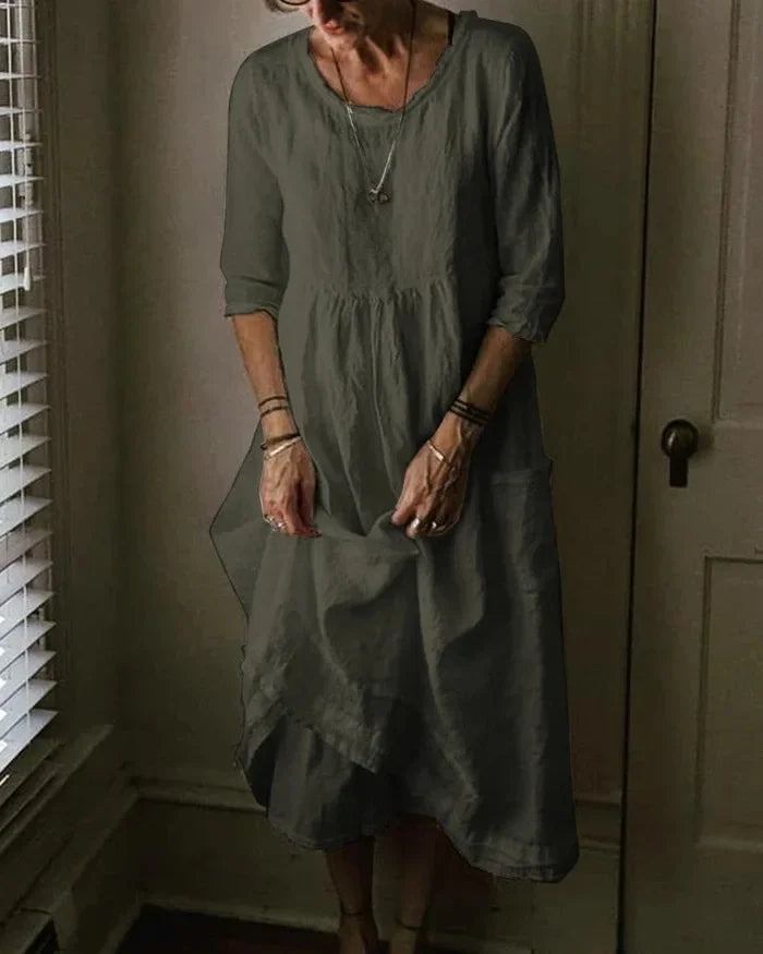 WW | Oversize Damenkleid aus Baumwoll-Leinen