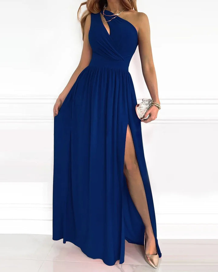 Damen-Maxikleid mit One-Shoulder-Träger