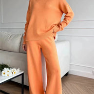 WW | teilige Loungewear-Set - gestrickter Damenpullover und Hose