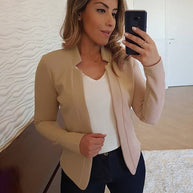 WW Elegante Damenblazer | Langärmlige Offene Strickjacke in verschiedenen Farben