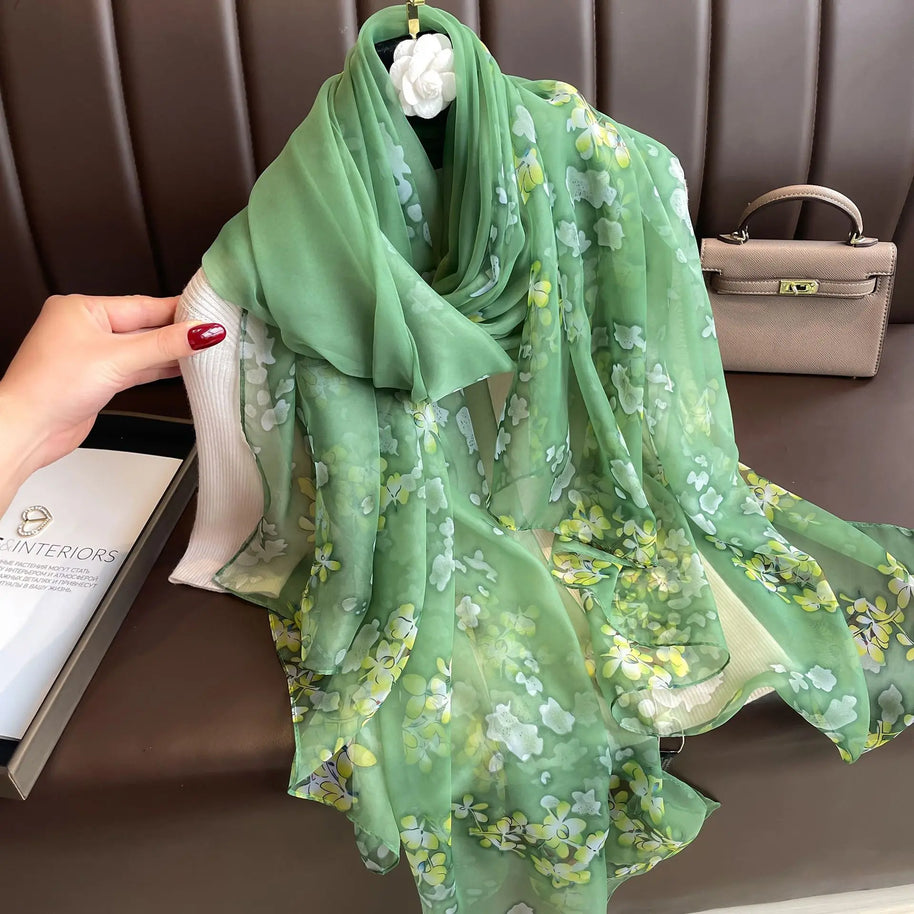 WW | Seidenschal Mit Elegantem Design Und Weicher Textur Für Kalte Tage Stil