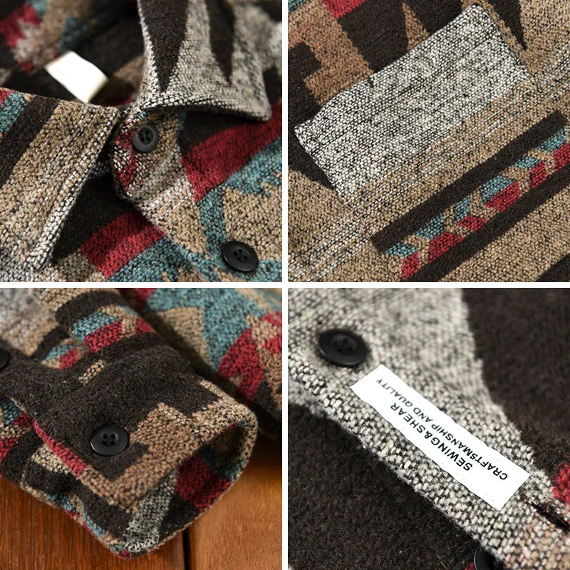 W&W Mode - Vintage Langärmelige Jacke für Herren