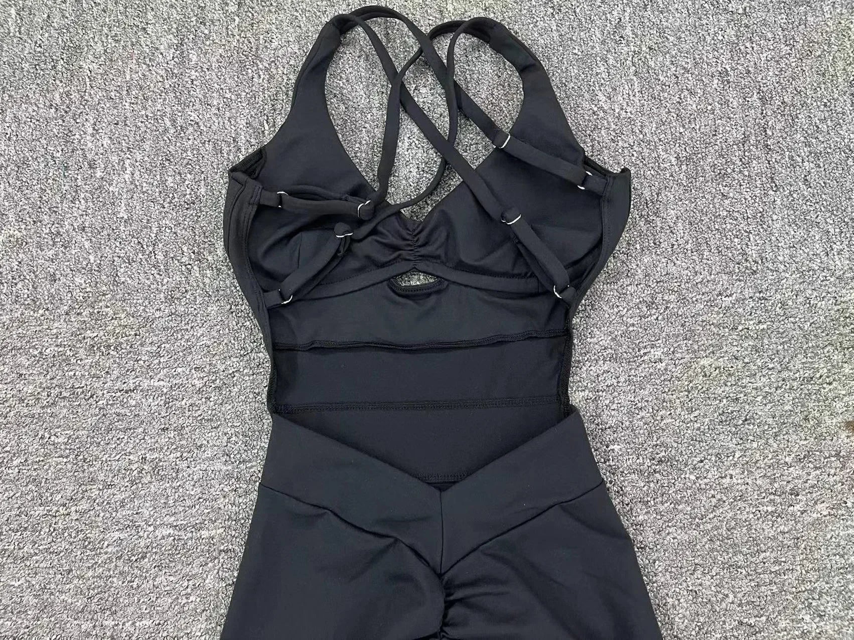 WW | Sportlicher Jumpsuit Frauen Sportbekleidung Push-Up Gym Set Frauen Fitness Overall Lycra Sport Outfit für Frauen Sportbekleidung Yoga Kleidung Pink