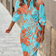 WW | Sommerkleid mit Gürtel und Kragen