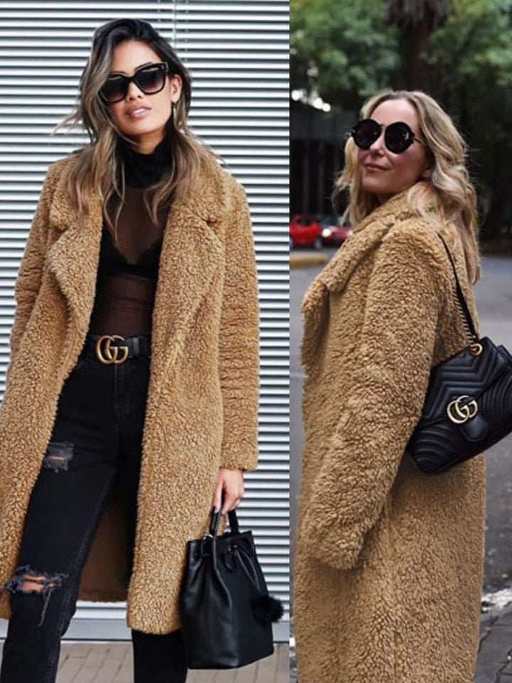 W&W Mode | Weicher Langer Wintermantel Für Damen