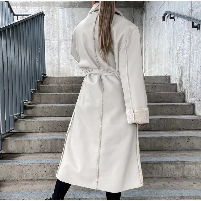 W&W Mode - Reverskragen mit Taschen Lederjacke