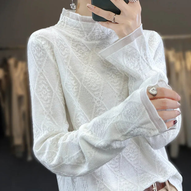 WW | Kaschmirpullover mit Karomuster