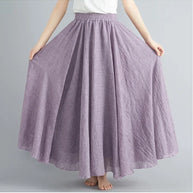 WW | Mode Baumwolle Leinen Kleidung Frauen Röcke Maxi Y2K Elegant Strand Saia Ropa Mujer Lässiges Kleid Boho Lange Röcke Faldas Harajuku