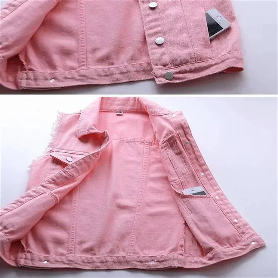 WW | Denim Weste Ärmellos Ausgefranst Knopfverschluss Klassischer Kragen Lässige Passform