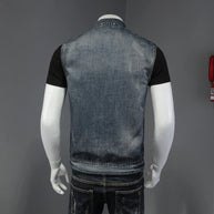 WW | Retro Herren Distressed Jeansjacke