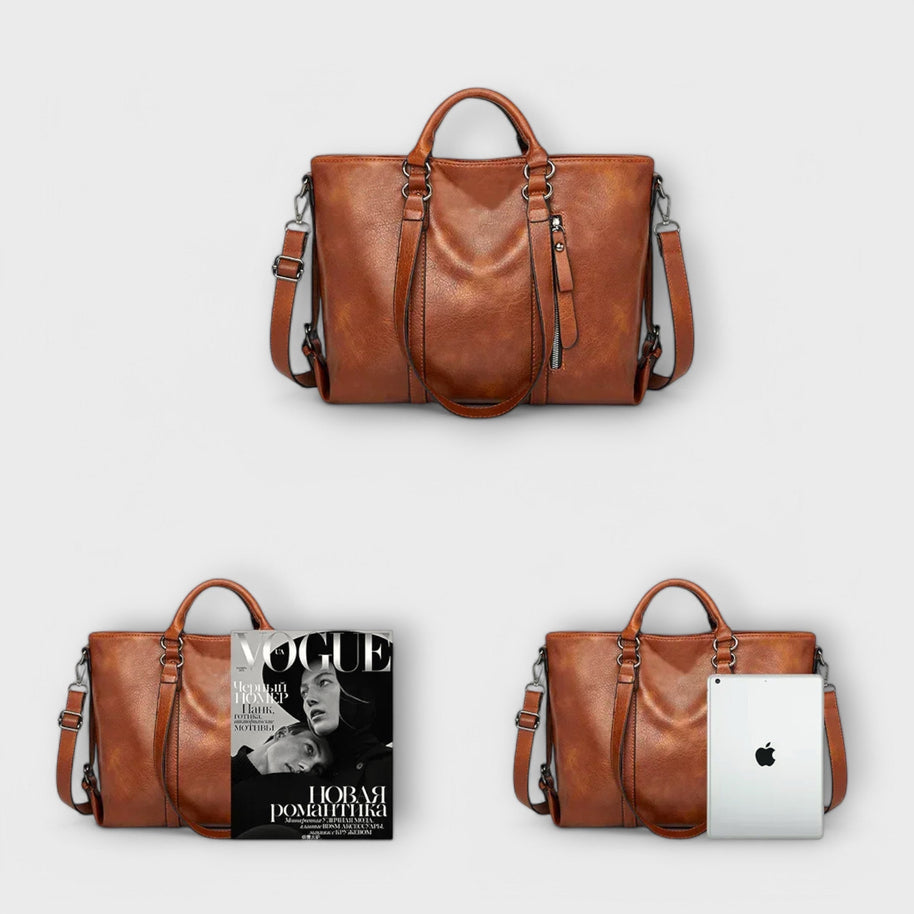 WW | Große Lederhandtasche