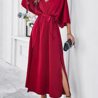 Veronica™ - Kleid mit V-Ausschnitt in lockerer Passform