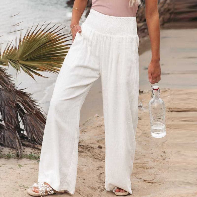 WW | Lässige weite Leinenhose für Frauen