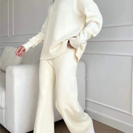 WW | teilige Loungewear-Set - gestrickter Damenpullover und Hose