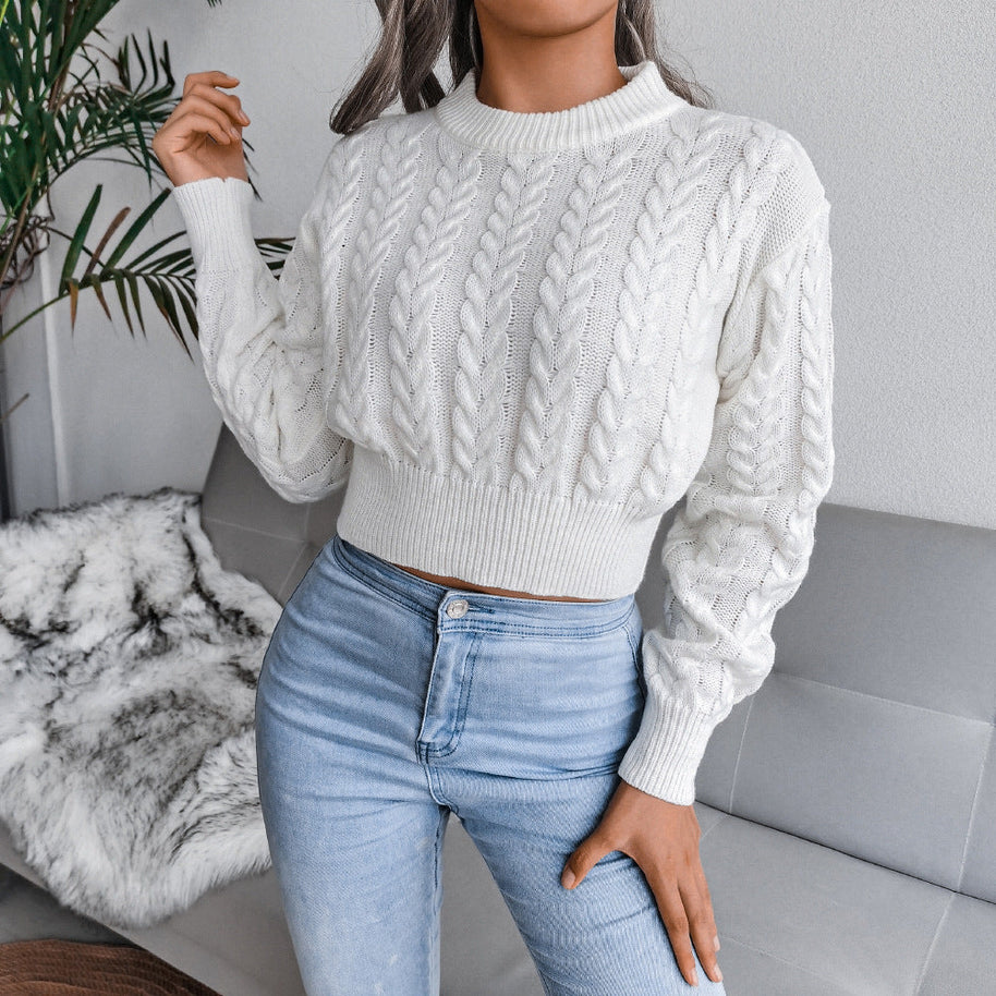 WW - Gestrickter kurzer Pullover